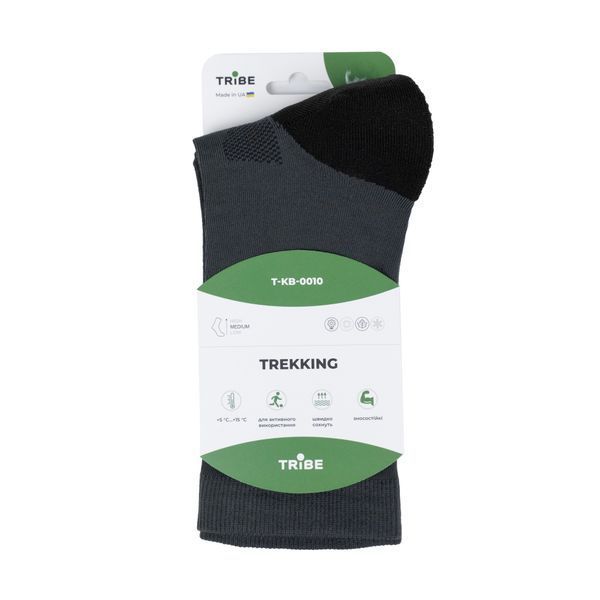 Шкарпетки Tribe Trekking T-KB-0010-grey, 44-46 T-KB-0010-grey-44-46 фото
