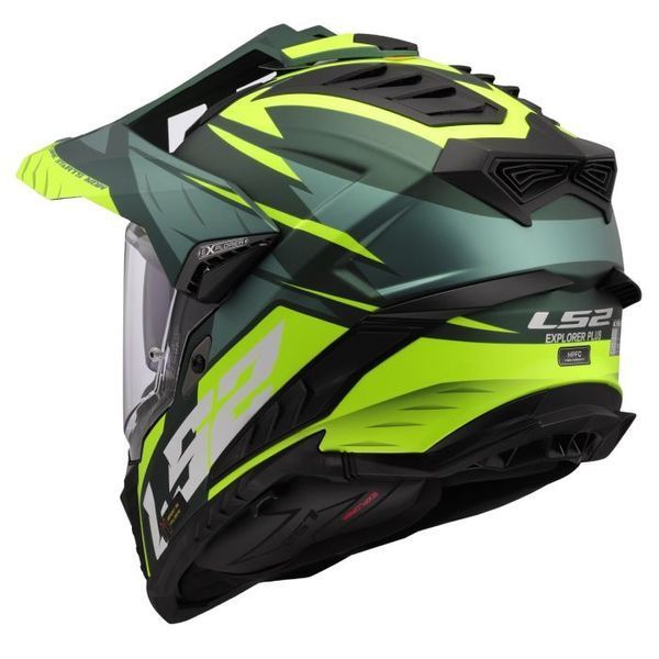 Мотошолом LS2 MX701 Explorer Spire Green Hi-Viz Yellow S 467012261S фото
