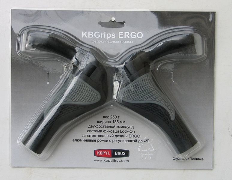 Вело грипсы KBGrips Ergo [Black], One Size 00003-001-001 фото