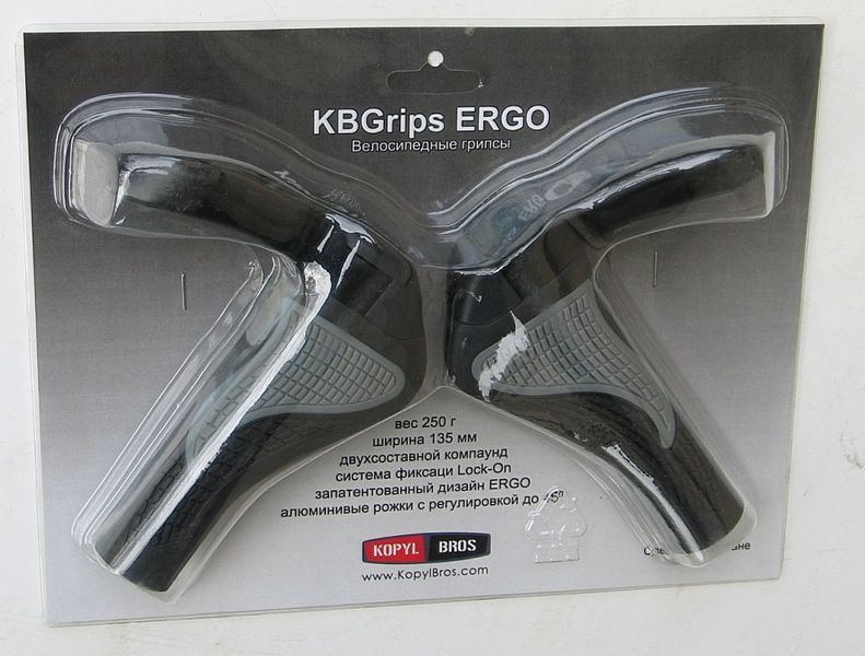 Вело грипсы KBGrips Ergo [Black], One Size 00003-001-001 фото