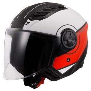 Мотошлем LS2 OF616 Airflow 2 Cover Matt White Red (M) 366162031M фото