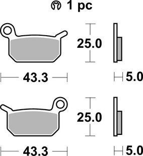 Гальмівні колодки Renthal RC-1 Works Brake Pads, Sintered BP-113 фото