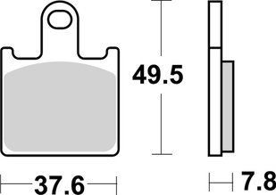 Гальмівні колодки SBS Performance Front Brake Pads, Sinter 838HS фото