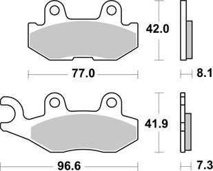 Тормозные колодки SBS Sport Brake Pads, Sinter/Carbon 974SI фото