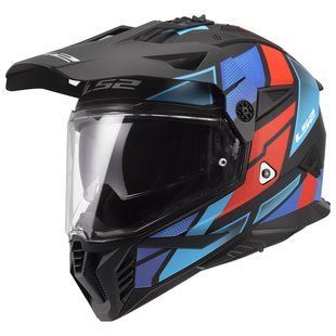Мотошлем LS2 MX702 Pioneer 2 Block Black Red Blue S 467022711S фото
