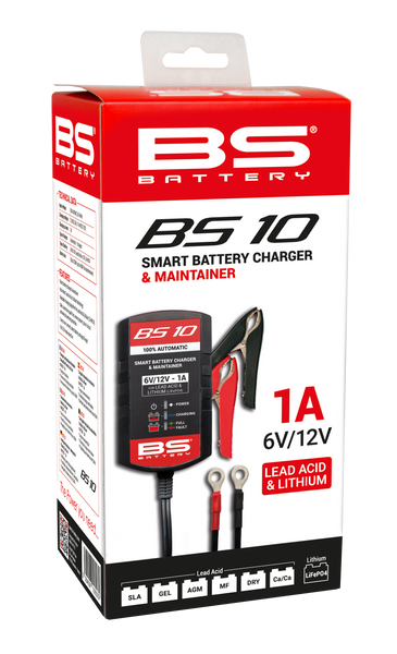 Зарядний пристрій BS Battery BS 10 - SMART CHARGER 6V/12V 1A 700516 фото
