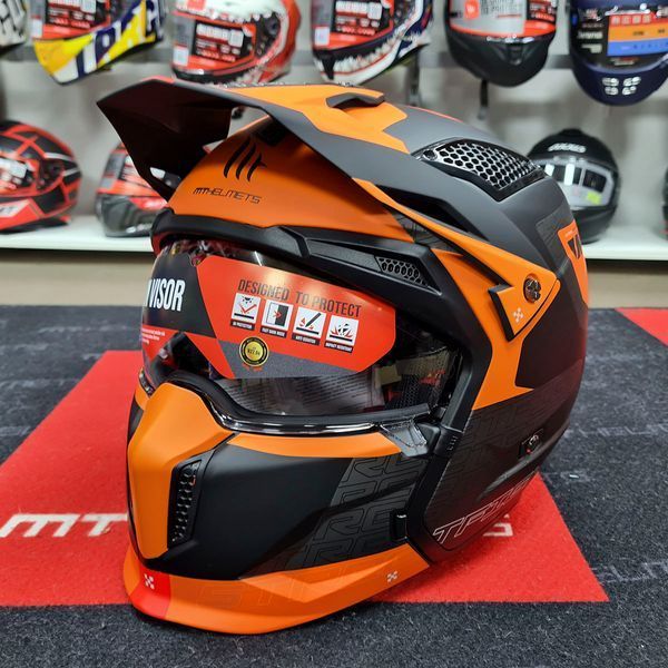 Мотошлем MT STREETFIGHTER SV S Totem B4 Matt Orange ECE2206 XS 000002626_5 фото
