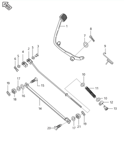 Скоба тормозной тяги Bajaj Boxer 125-150 DS191035 фото