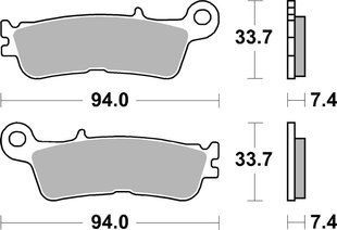 Гальмівні колодки SBS Sport Brake Pads, Sinter/Carbon 965SI фото