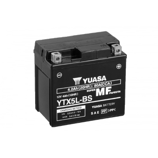 Мото аккумулятор Yuasa 12V 4Ah MF VRLA Battery AGM YTX5L-BS(сухозаряжений) YTX5L-BS фото