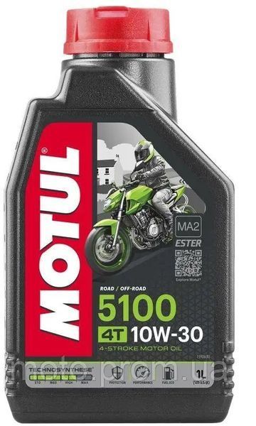 Масло моторне MOTUL 5100 4T SAE 10W30 (1L) 104062 фото