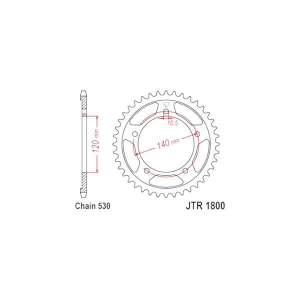 Звезда задняя JT JTR1800.43 JTR1800.43 фото