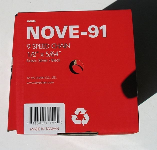 Цепь TAYA Nove-91 Silver/Black 9sp [30м] Nove-91-Si-Bl-30 фото