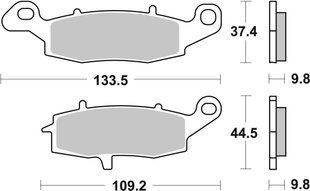 Гальмівні колодки SBS Performance Rear Brake Pads, Sinter 920LS фото