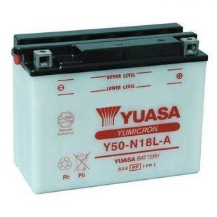 Мото аккумулятор Yuasa 12V 21,1Ah YuMicron Battery Y50-N18L-A (сухозаряжений) Y50-N18L-A фото