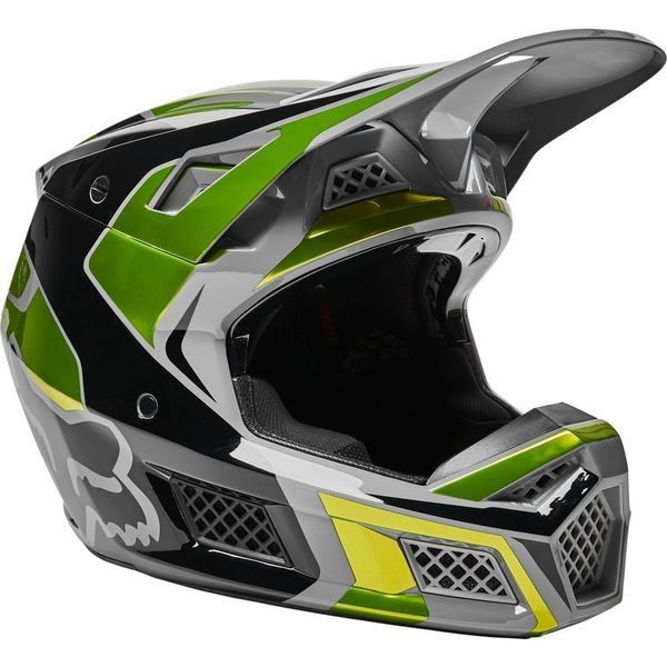 Шолом FOX V3 RS HELMET - MIRER [Flo Yellow], L 28026-130-L фото