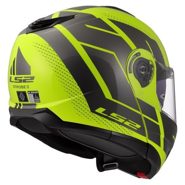 Мотошолом LS2 FF908 Strobe 2 Code Hi-Vis Yellow Grey L 569082454L фото