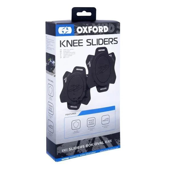Слайдеры Oxford Rok Oval Knee Sliders Black OX687 фото