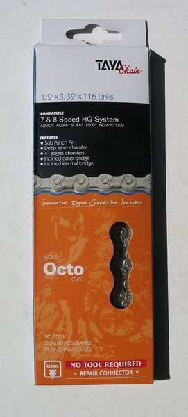 Ланцюг TAYA OCTO Silver/Silver 7/8sp OCTO-Si фото