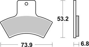 Гальмівні колодки SBS Standard Brake Pads, Sinter/Carbon 755ATS фото