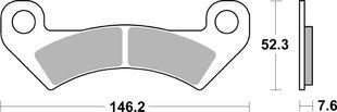 Гальмівні колодки SBS Standard Brake Pads, Sinter/Carbon 912ATS фото