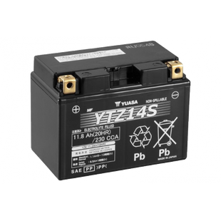 Мото аккумулятор Yuasa 12V 11,8Ah High Performance MF VRLA Battery YTZ14S(GEL) YTZ14S фото