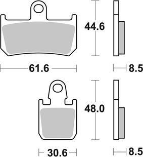 Гальмівні колодки Renthal RC-1 Front Brake Pads, Sintered BP-520-HHP4 фото