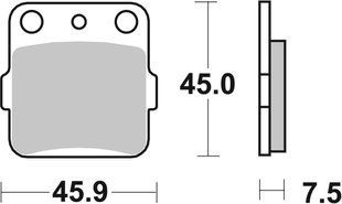 Гальмівні колодки SBS Sport Brake Pads, Sinter/Carbon 592SI фото