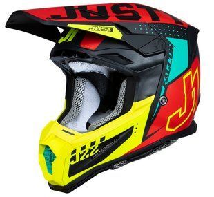 Мотошлем Just1 J22-F Falcon Fluo Red Yellow Black (M) 606002027400204 фото