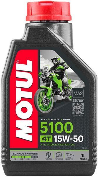 Масло моторное MOTUL 5100 4T SAE 15W50 (1L) 104080 фото