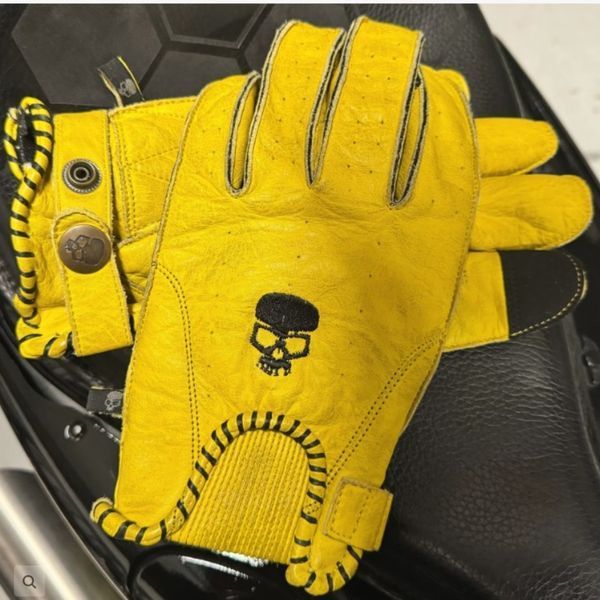 Моторукавицы Bobhead Shifter Leather Yellow S BHGSH-01 фото