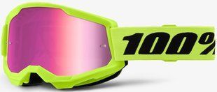 Окуляри 100% STRATA 2 Goggle [Neon Yellow], Mirror Pink Lens 50028-00016 фото