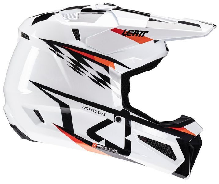 Шолом LEATT Moto 3.5 Helmet + Goggle [White], S 1025100541 фото