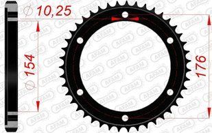 Зірка AFAM 530 Steel Chainwheel - Honda [Black], 43z 10619-43 фото