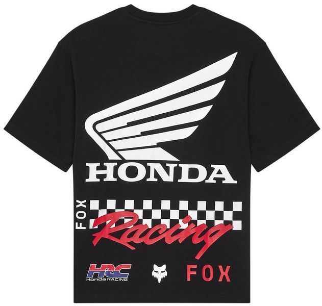 Футболка FOX OVERSIZE Short Sleeve Tee - HONDA&reg; [Black], XL 33421-001-XL фото