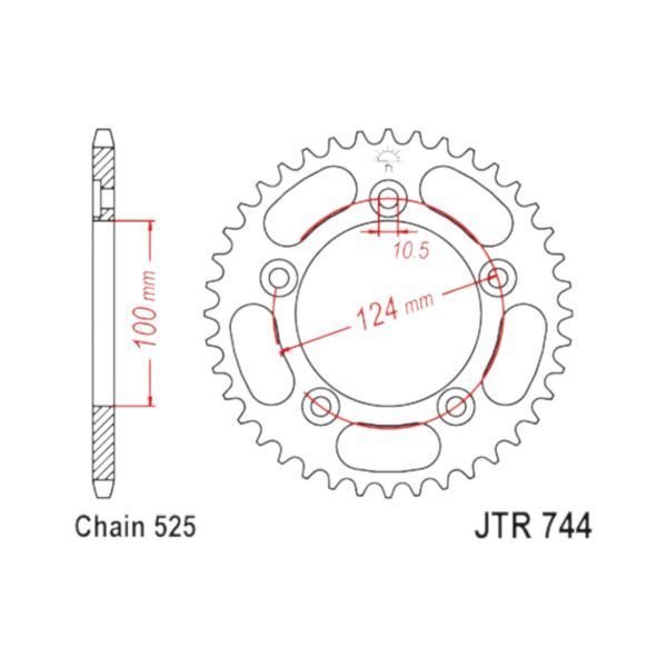 Звезда задняя JT JTR744.38 JTR744.38 фото