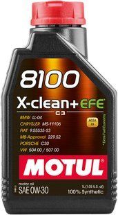 Масло моторное MOTUL 8100 X-clean EFE SAE 0W30 (1L) 111657 фото