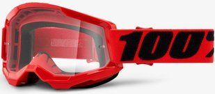 Окуляри 100% STRATA 2 Goggle Red - Clear Lens, Clear Lens 50027-00018 фото