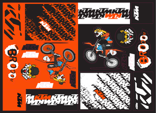 Наклейки KTM TEAM GRAPHIC 3PW210024500 фото