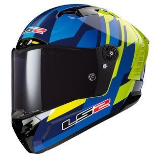 Мотошолом LS2 FF805 Thunder Carbon Gas Blue Hi-Vis Yellow (XL) 168059926XL фото