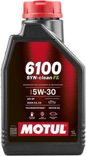 Масло моторное MOTUL 6100 Syn-clean FE SAE 5W30 (1L) 112920 фото