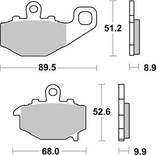Гальмівні колодки SBS Performance Rear Brake Pads, Sinter 687LS фото