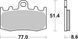 Тормозные колодки SBS Standard Brake Pads, Ceramic 796HF фото 1