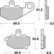 Тормозные колодки SBS Performance Rear Brake Pads, Sinter 687LS фото 1