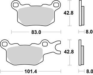 Тормозные колодки SBS Upgrade Brake Pads, EVO Sinter/Sinter 1001PSI фото