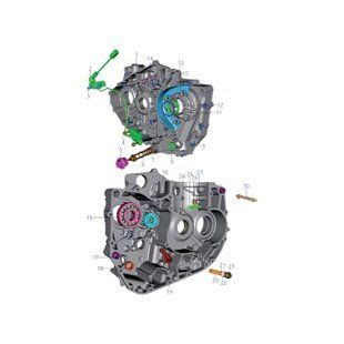 Часть картера левая Bajaj Boxer 125 PF541029 фото