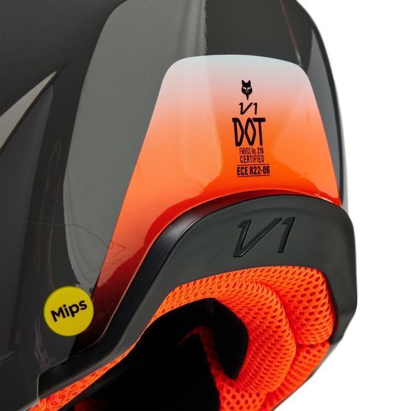 Шолом FOX YTH V1 HELMET - BALLAST [Grey], YL 31401-006-YL фото