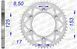 Зірка AFAM Aluminium Sprocket 520 - Honda [Silver], 49z 11212N-49 фото 1