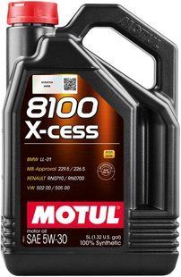 Масло моторное Motul 8100 X-CESS SAE 5W30, 5л 108946 фото