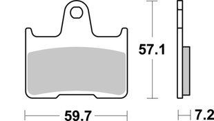 Гальмівні колодки SBS Racing Rear Brake Pads, Carbon Tech 984RQ фото